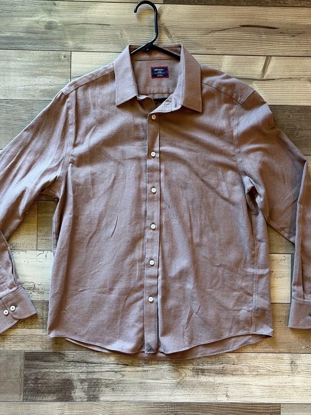 UNTUCKit Men's Long-Sleeve Button-Down Shirt in Dusty Mauve